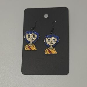 Coraline Hook Earrings Handmade HypoAllergenic Enamel Charm Earrings Bundle+Save